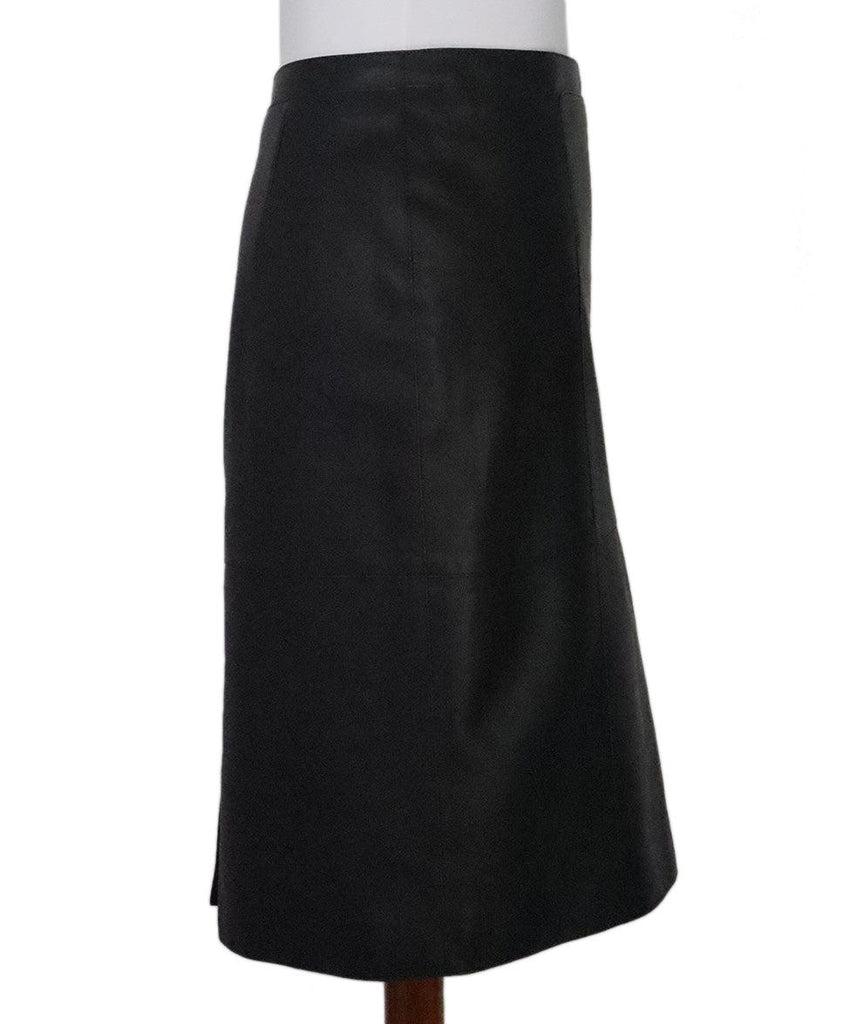 Hermes Black Lambskin Skirt 1