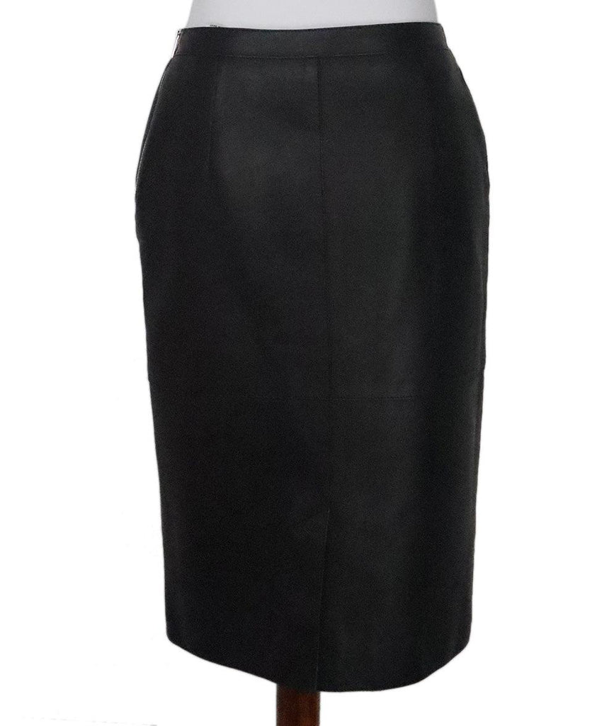 Hermes Black Lambskin Skirt sz 6 - Michael's Consignment NYC