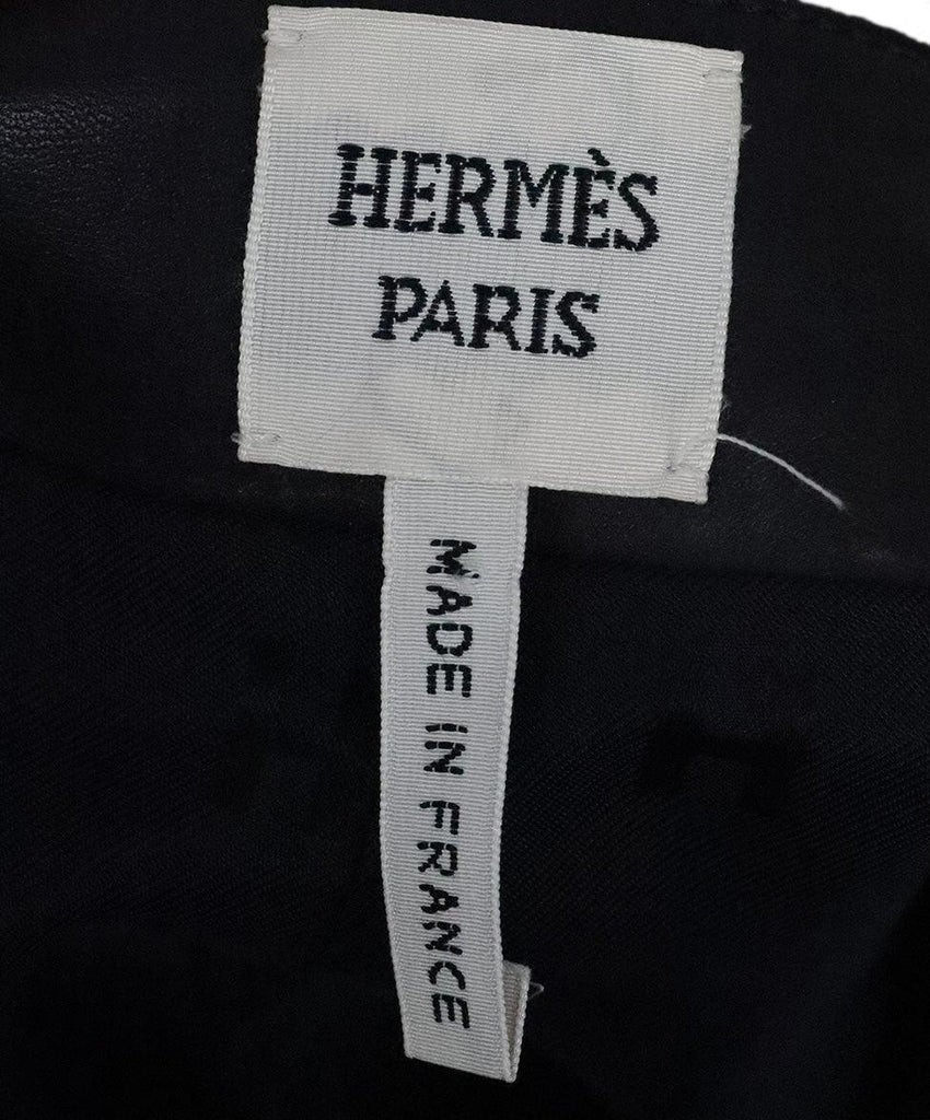 Hermes Black Lambskin Skirt 3