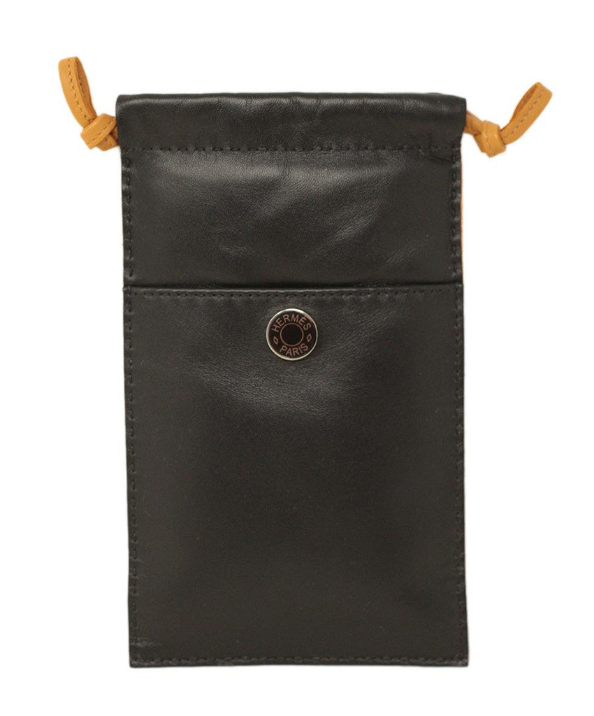 Hermes Black Leather Pilo Phone Case - Michael's Consignment NYC
