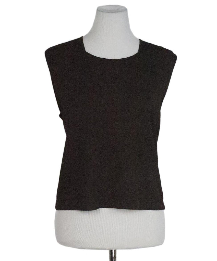 Hermes Brown Sleeveless Top sz 8 - Michael's Consignment NYC