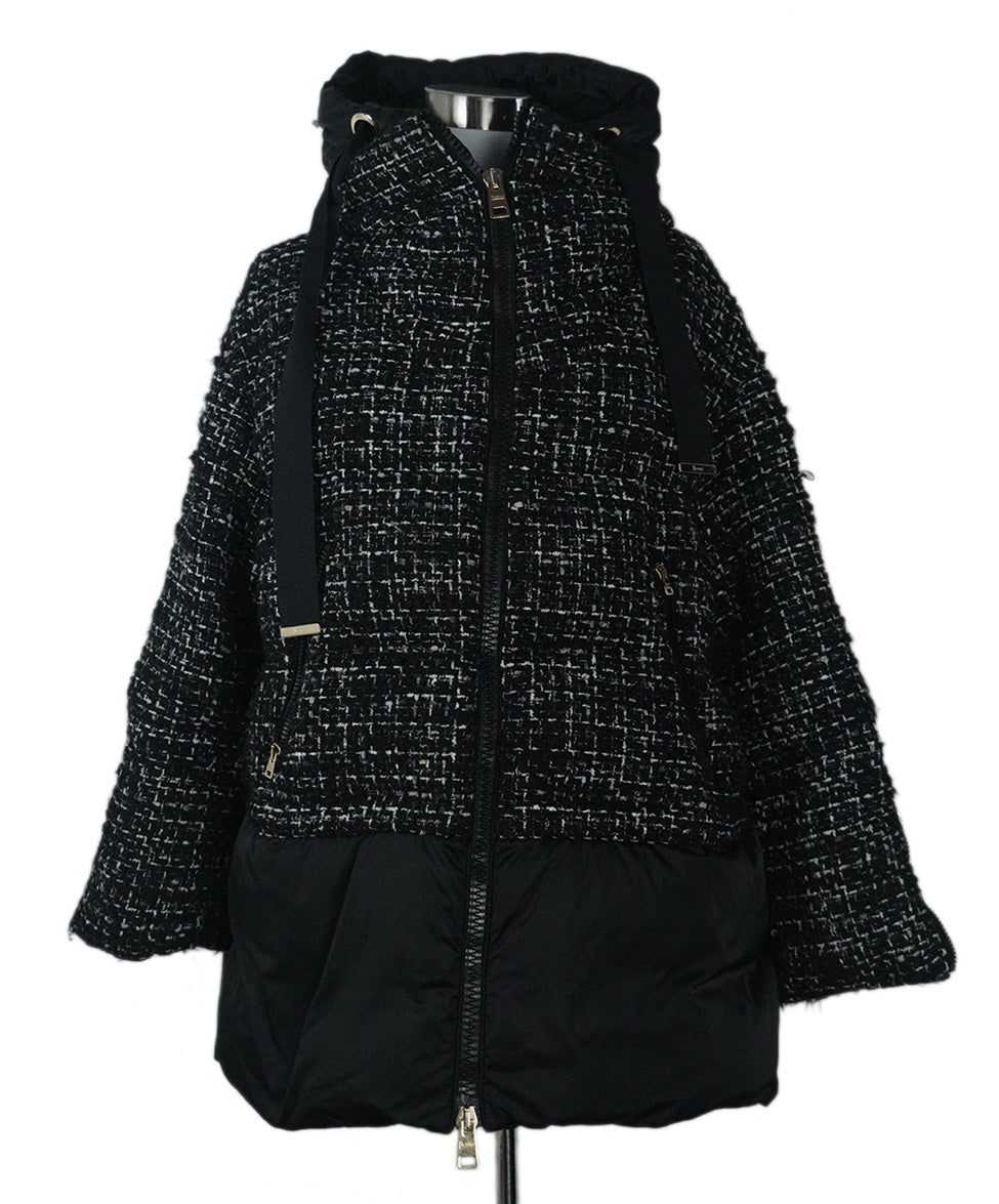 Herno B&W Tweed Down Coat sz 8 – Michael