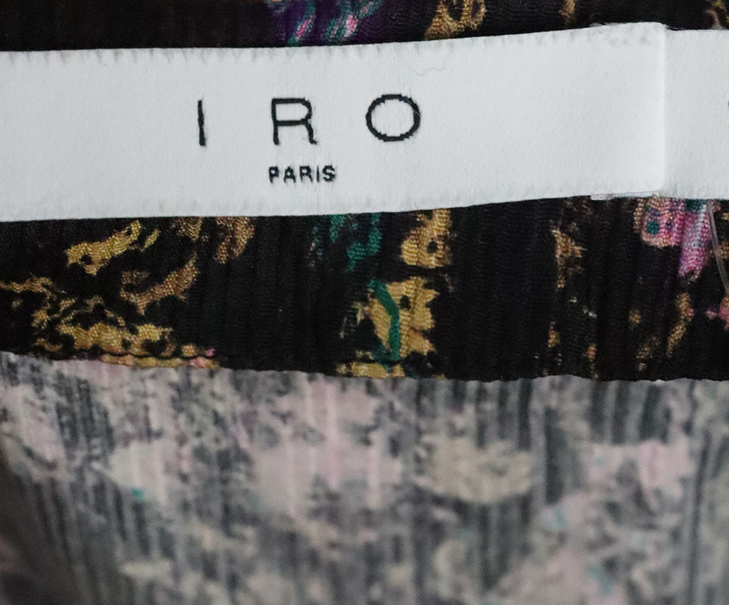 IRO Black & Pink Print Silk Dress 3