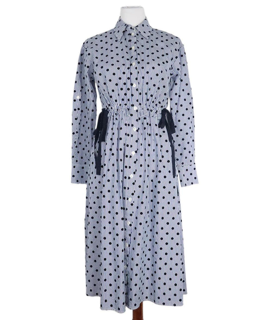 Jason Wu Blue & White Striped Dress w/ Polka Dots sz 2 - Michael's Consignment NYC