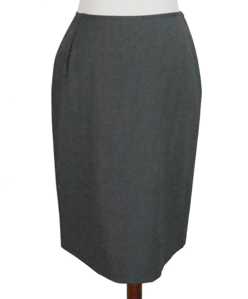 Jean Paul Gaultier Grey Pinstripe Skirt sz 10 - Michael's Consignment NYC