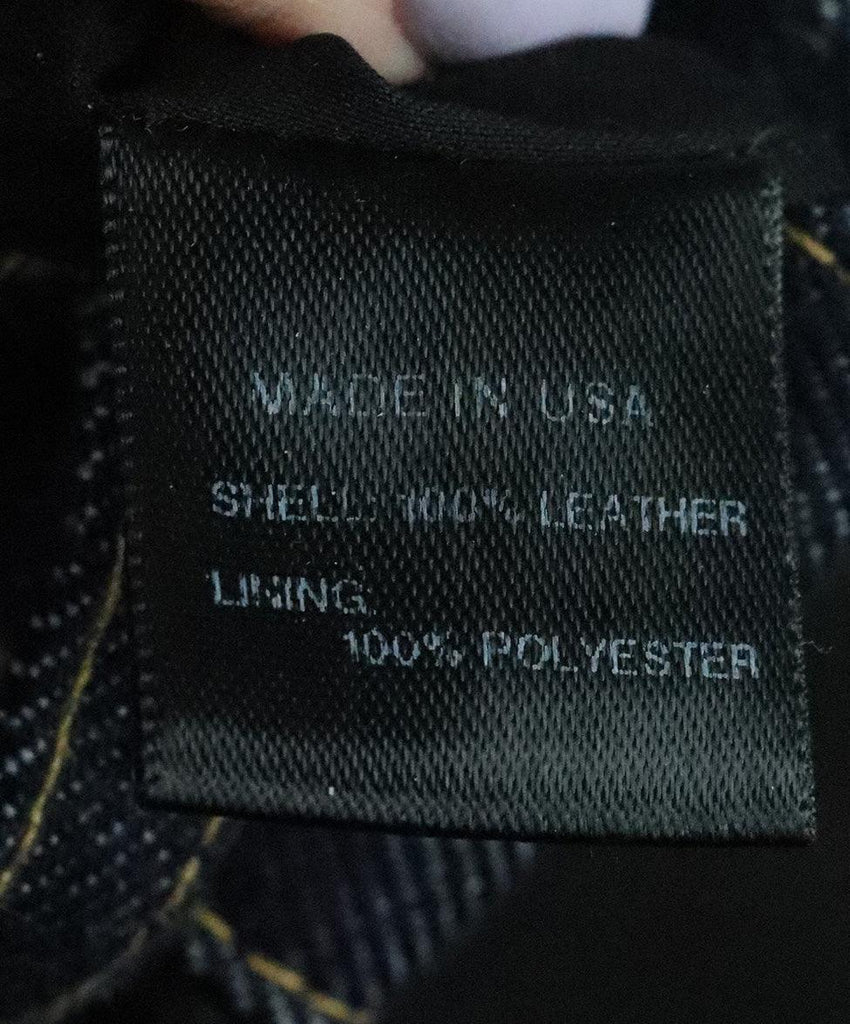 Jennifer Chun Black Leather & Denim Shorts sz 4 - Michael's Consignment NYC