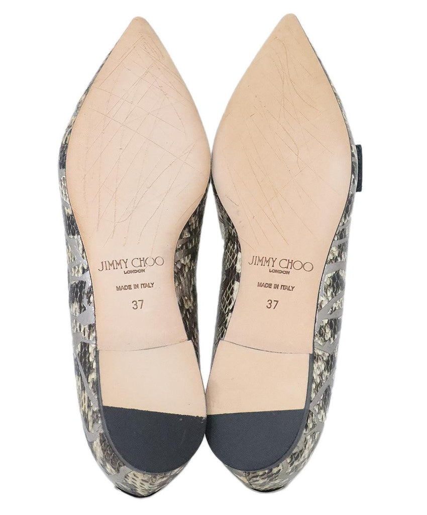 Jimmy Choo Snakeskin Leather Flats sz 7 - Michael's Consignment NYC