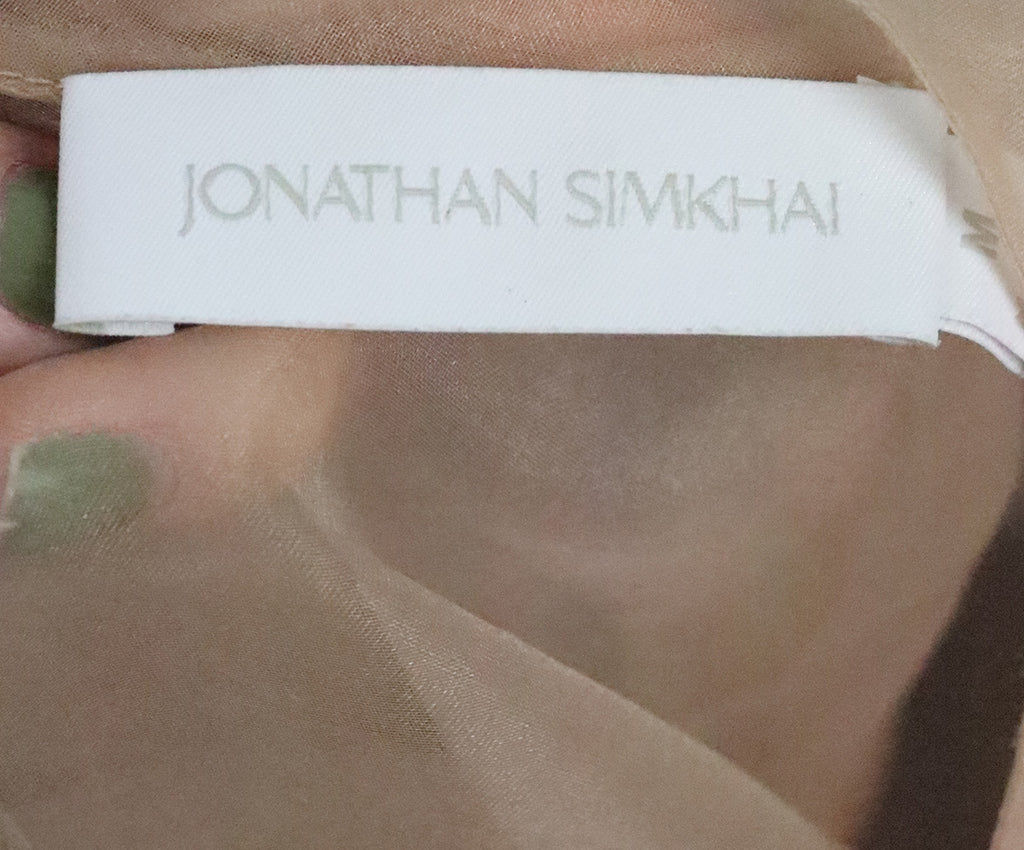 Jonathan Simkhai Champagne Sheer Blouse 3
