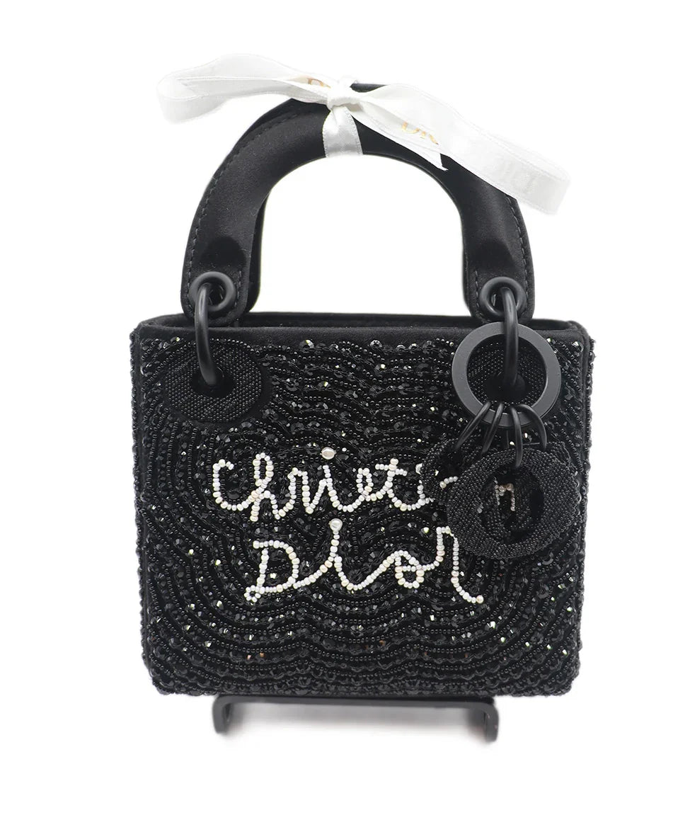 Mini Dior Black Beaded Handbag l Michael's Luxury Consignment