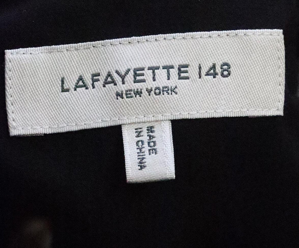 Lafayette Black Floral Print Silk Blouse sz 8 - Michael's Consignment NYC