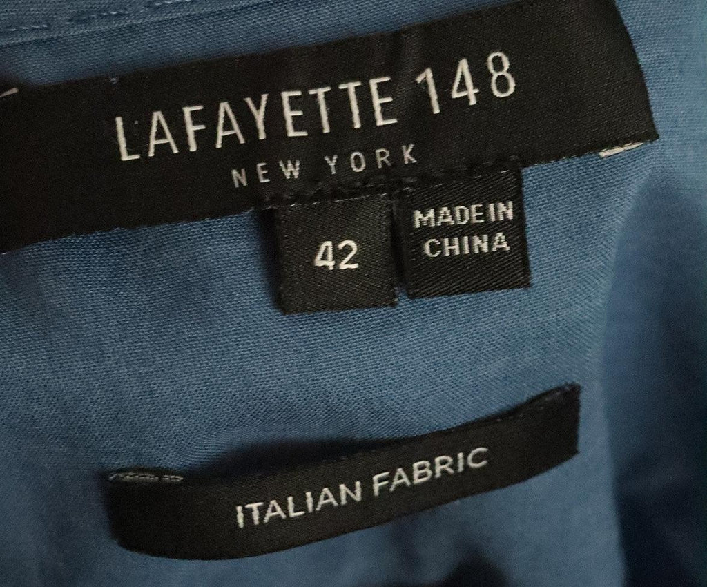 Lafayette Blue Cotton Dress sz 6 - Michael's Consignment NYC