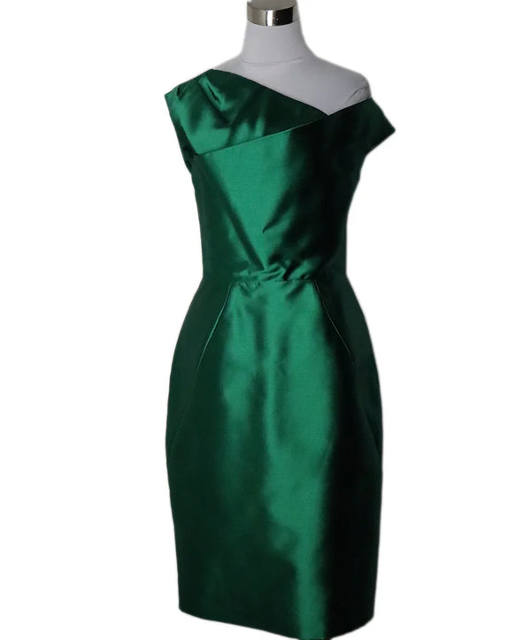 Lela Rose Green Silk Dress sz 10 l Michael's Luxury Consignment – Michael's  Consignment NYC