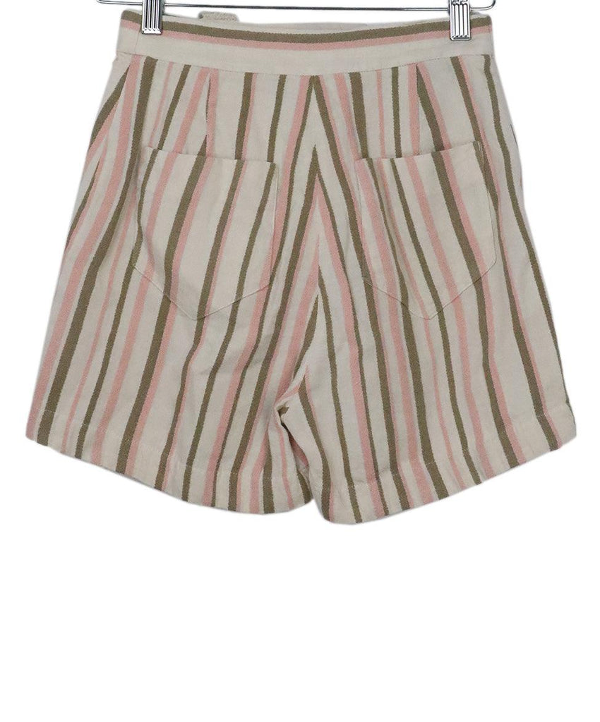 Loro Piana Beige & Pink Striped Shorts sz 2 - Michael's Consignment NYC