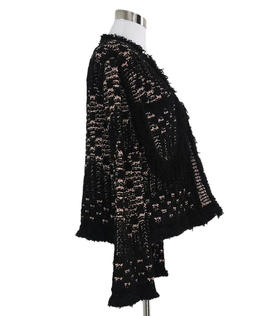 M Missoni Black & Pink Fringe Knit Jacket sz 10 - Michael's Consignment NYC