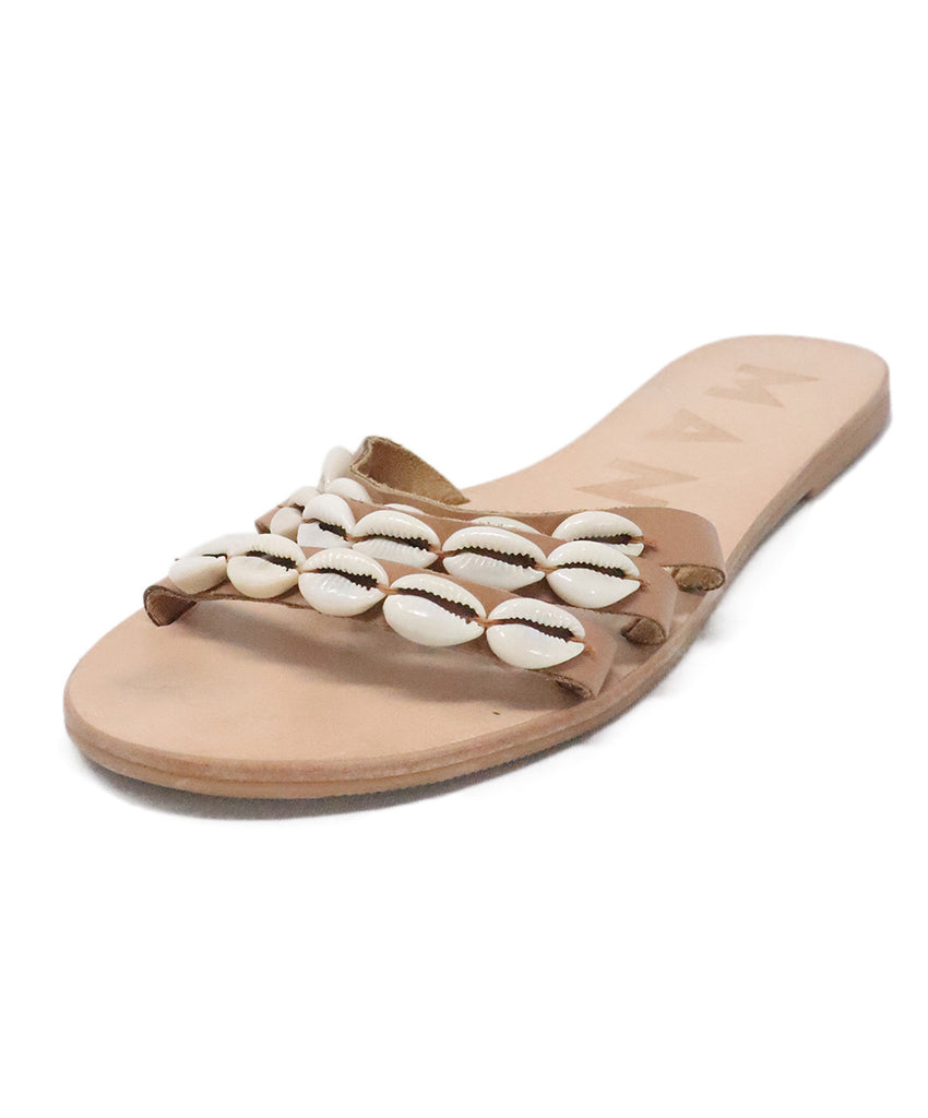 Manebi Tan Shell Sandals 