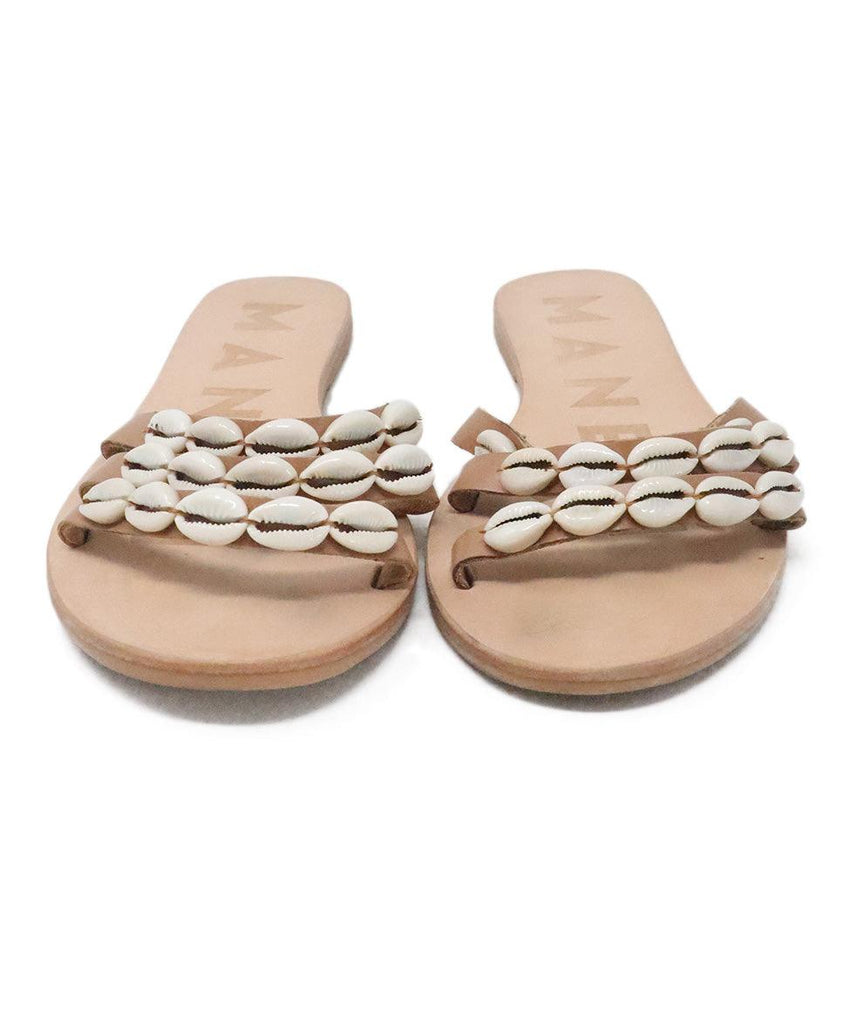Manebi Tan Shell Sandals 3