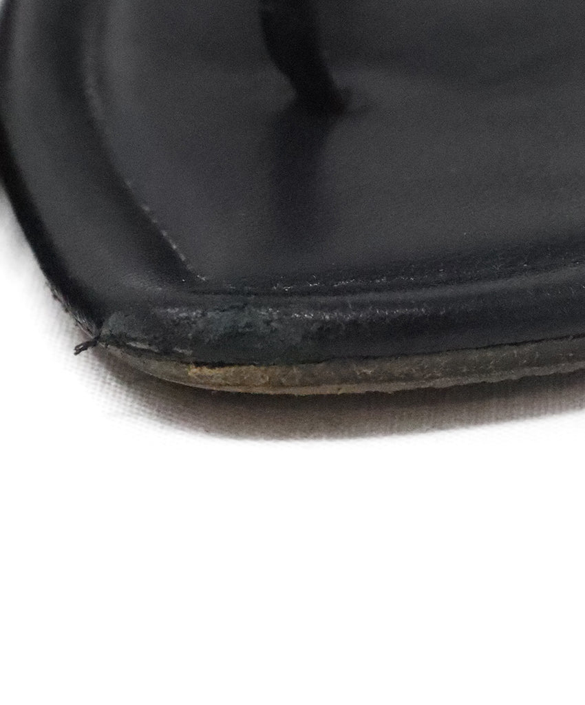 Manolo Blahnik Black Patent Leather Sandals 5