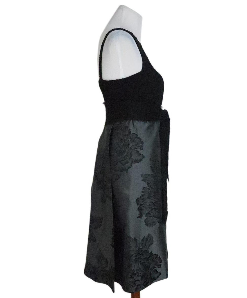 Max Mara Black Floral Cotton Dress sz 6 - Michael's Consignment NYC