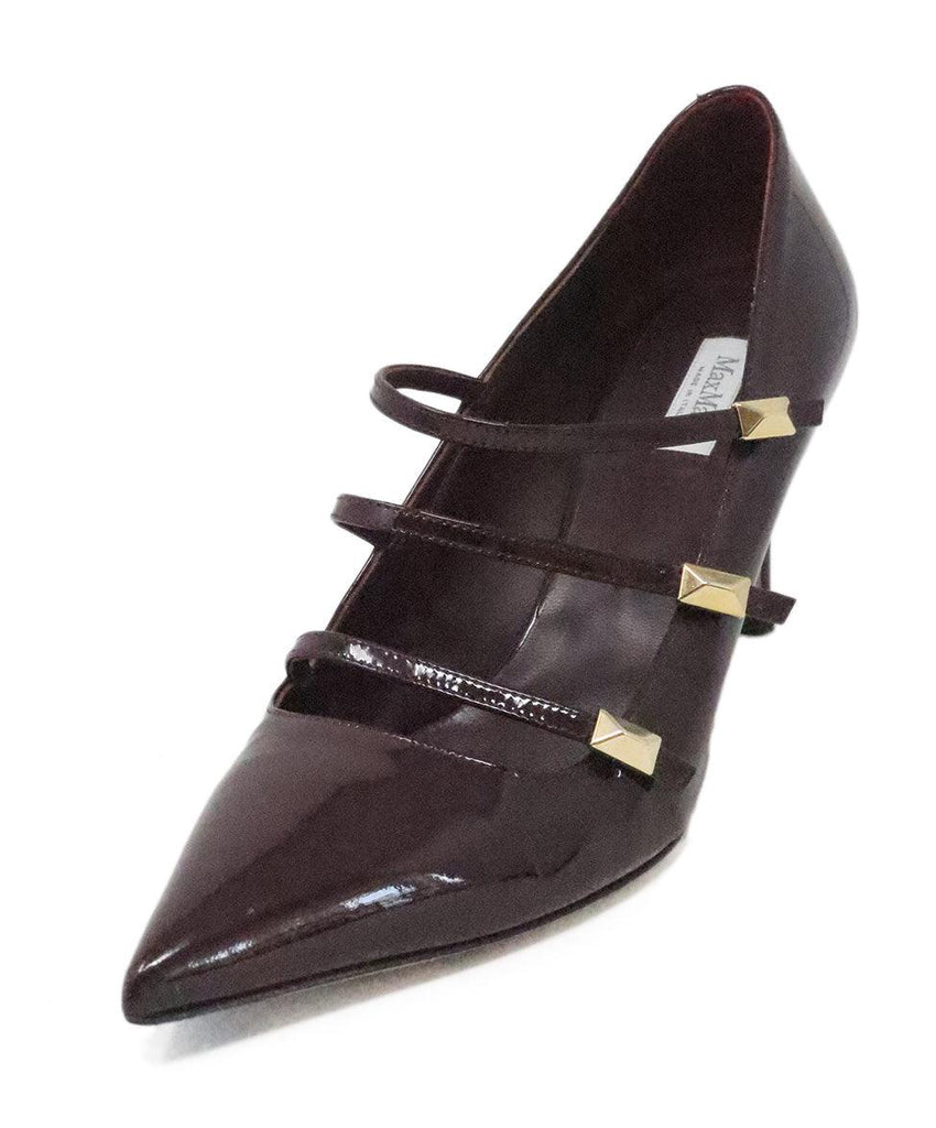 Max Mara Burgundy Patent Leather Heels sz 8 - Michael's Consignment NYC