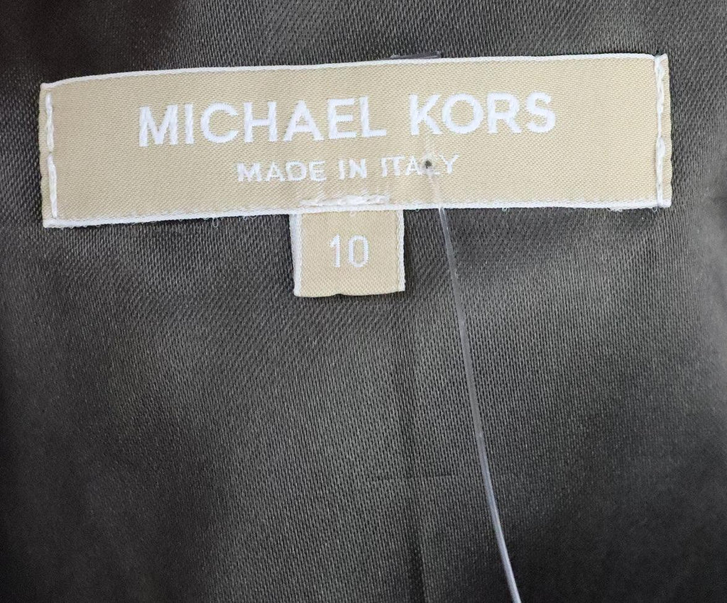 Michael Kors Brown Cotton & Faux Leather Jacket sz 10 - Michael's Consignment NYC