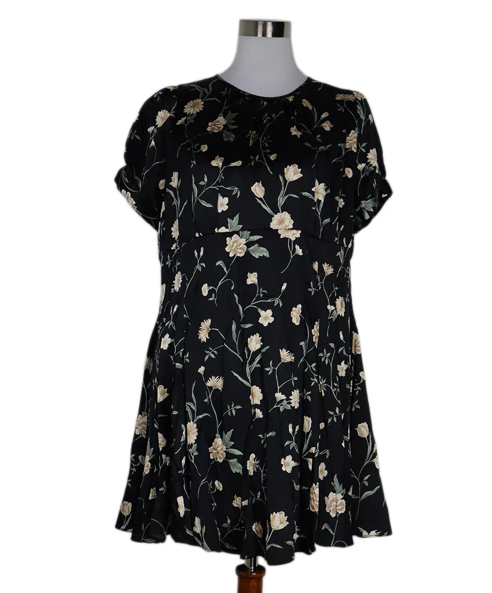 Michael Kors Black Floral Pleated Dress sz 12 l Michael's Luxury  Consignment – Michael's Consignment NYC