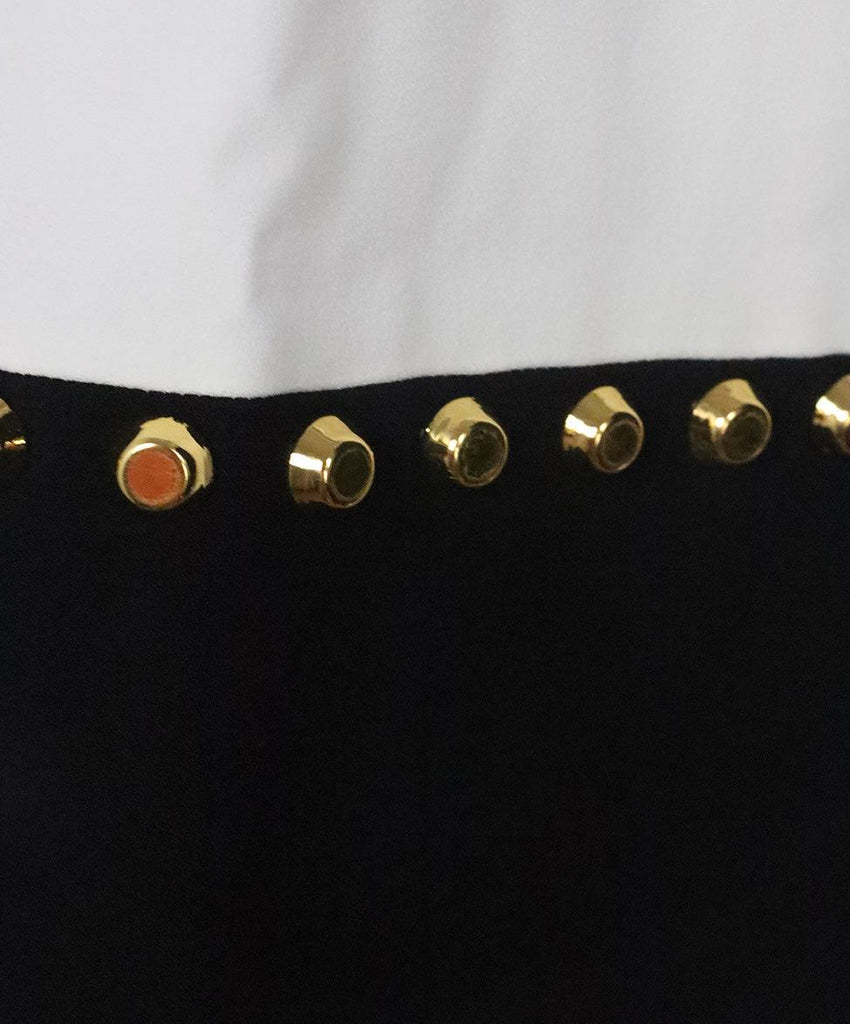 Michael Kors Black White & Tan Gold Stud Dress 5