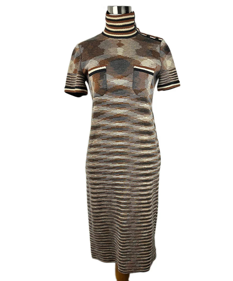 Missoni Brown Black Beige Knit Dress sz 4 l Michael's Luxury Consignment –  Michael's Consignment NYC