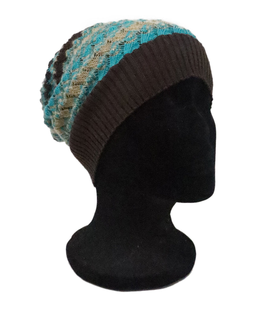 Missoni Brown & Teal Knit Hat 
