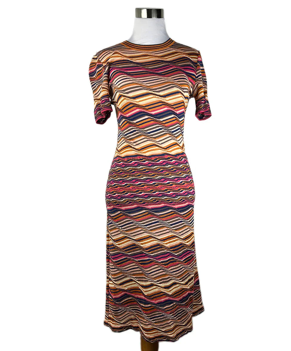 multi coloured knit dress Missoni Multi Color Knit Dress sz 4