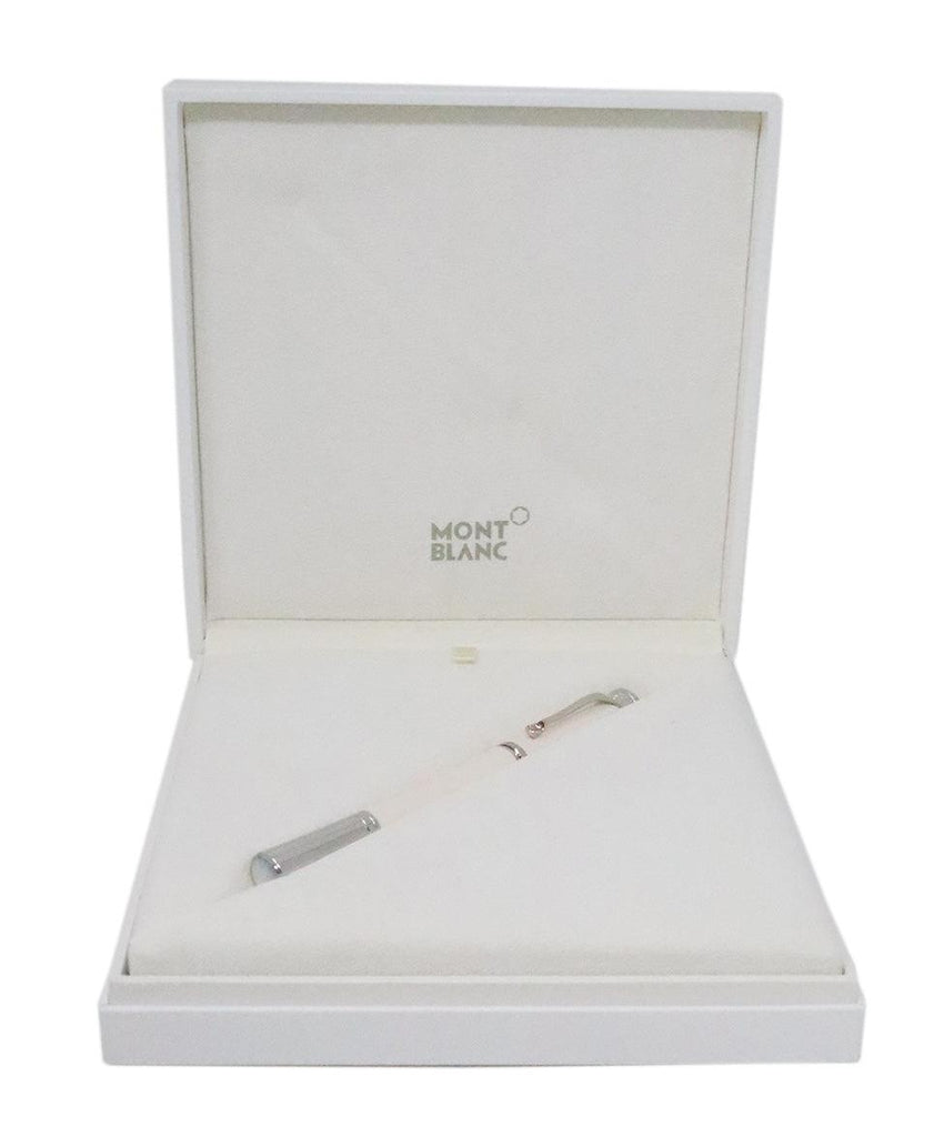 Mont Blanc Ivory & Pink Stone Pen - Michael's Consignment NYC