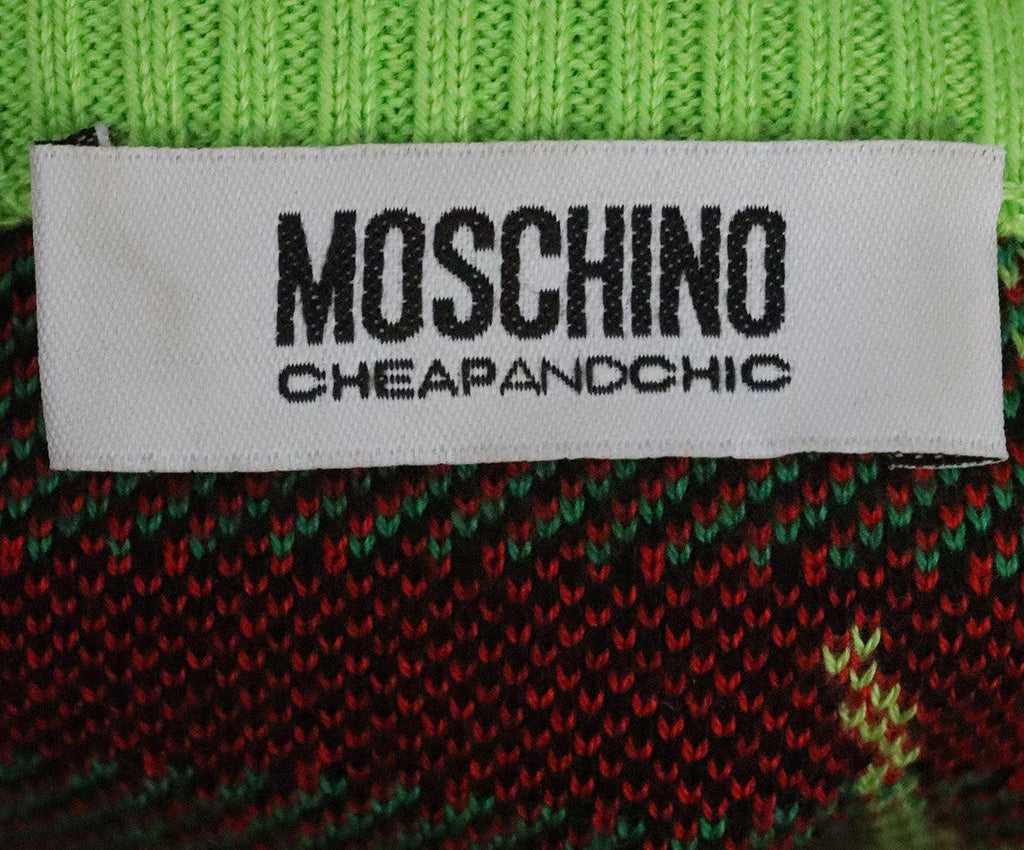 Moschino Green Floral Print Sweater sz 6 - Michael's Consignment NYC