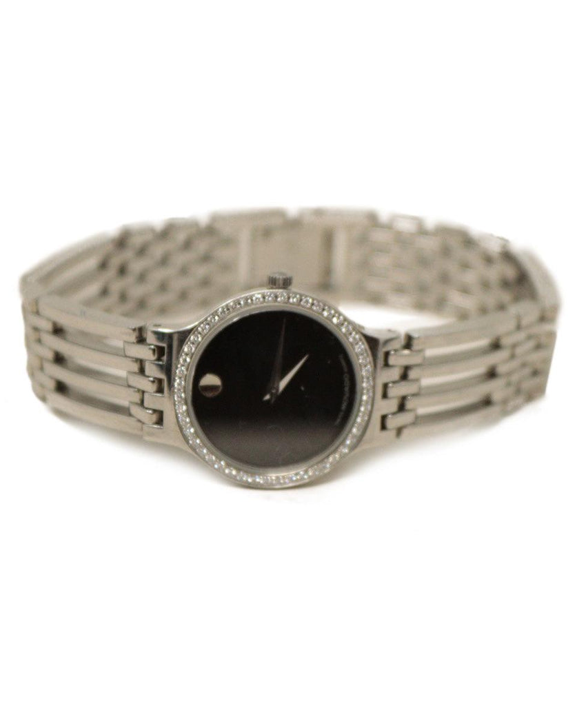 Movado Stainless Steel & Black Diamond Watch - Michael's Consignment NYC