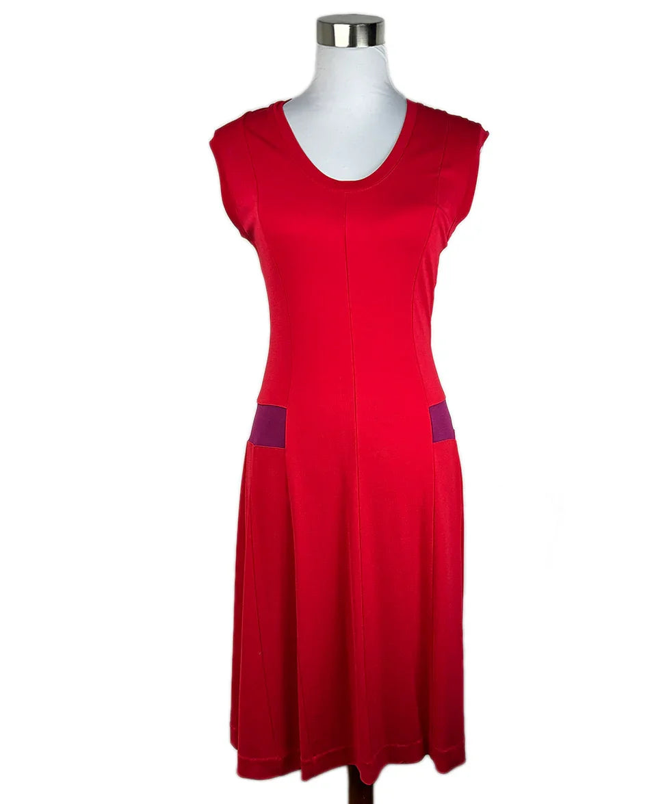 open lace back dress The Pauline Stretch Spandex Fitted Dress Red / 8 main image 1