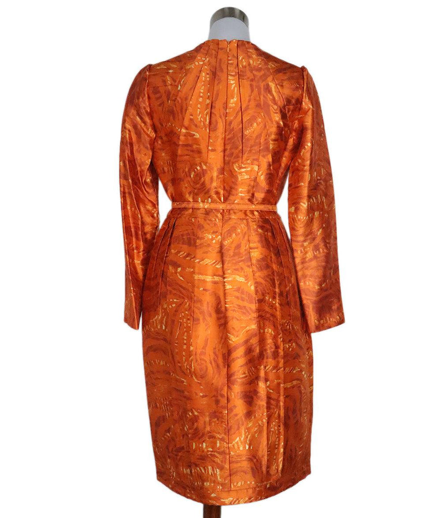 Oscar De La Renta Orange Silk Dress 2