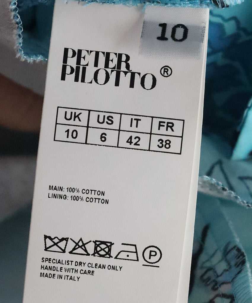 Peter Pilotto Aqua & Black Print Dress 4