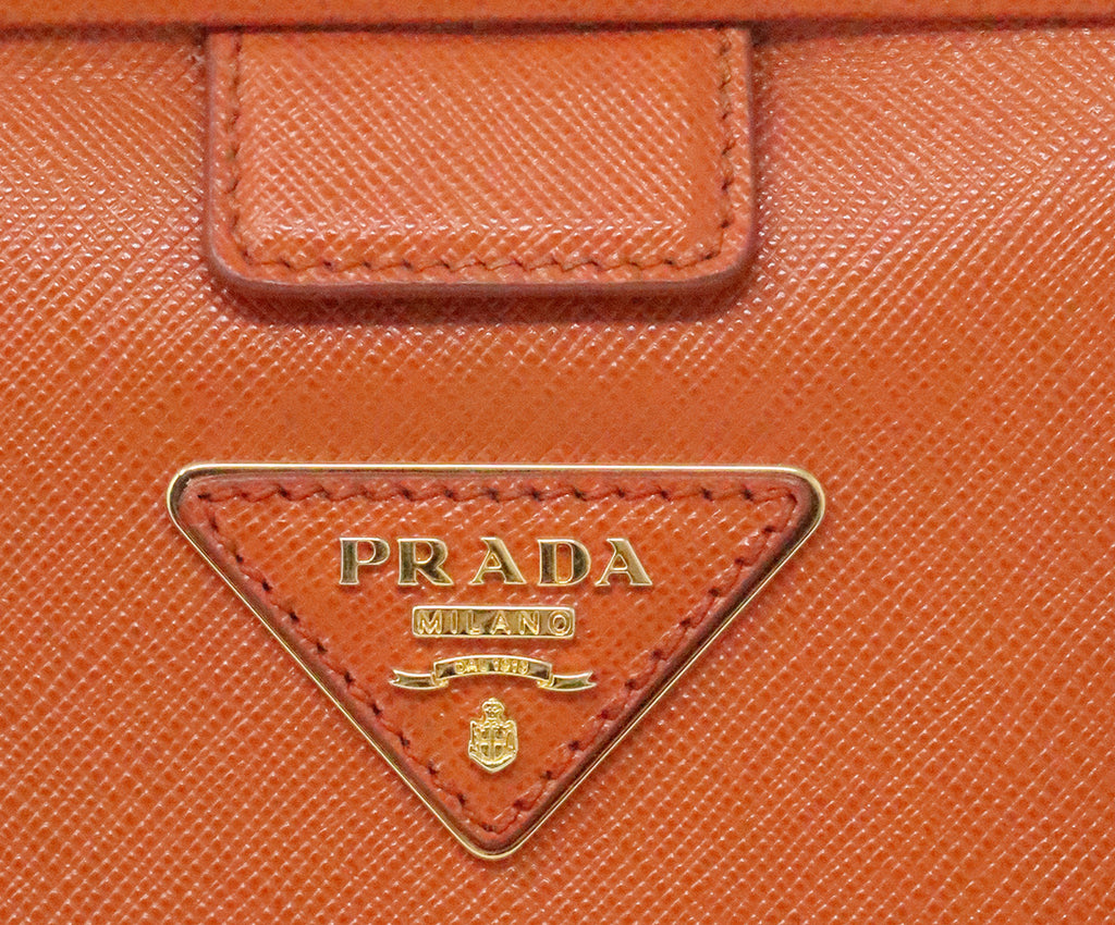 Prada Orange Leather Handbag 10