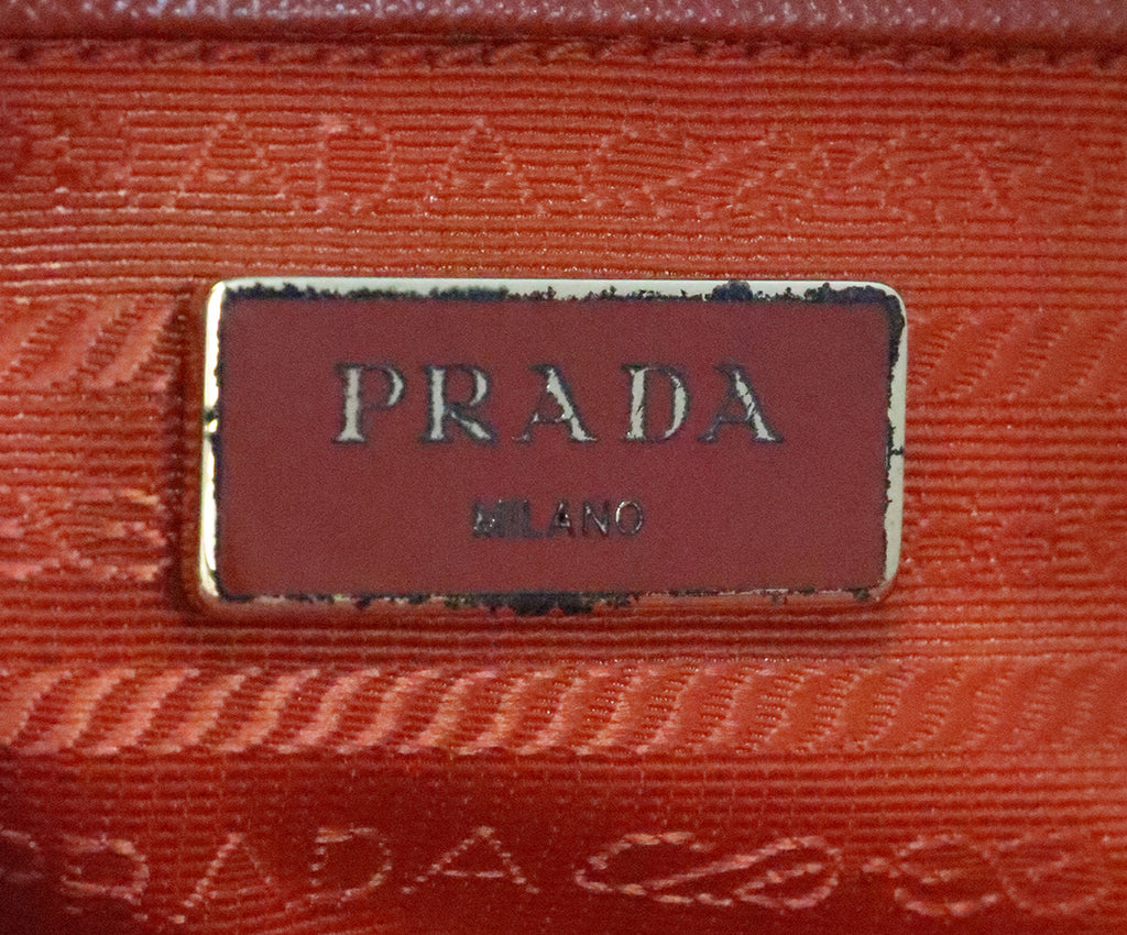 Prada Orange Leather Handbag 7