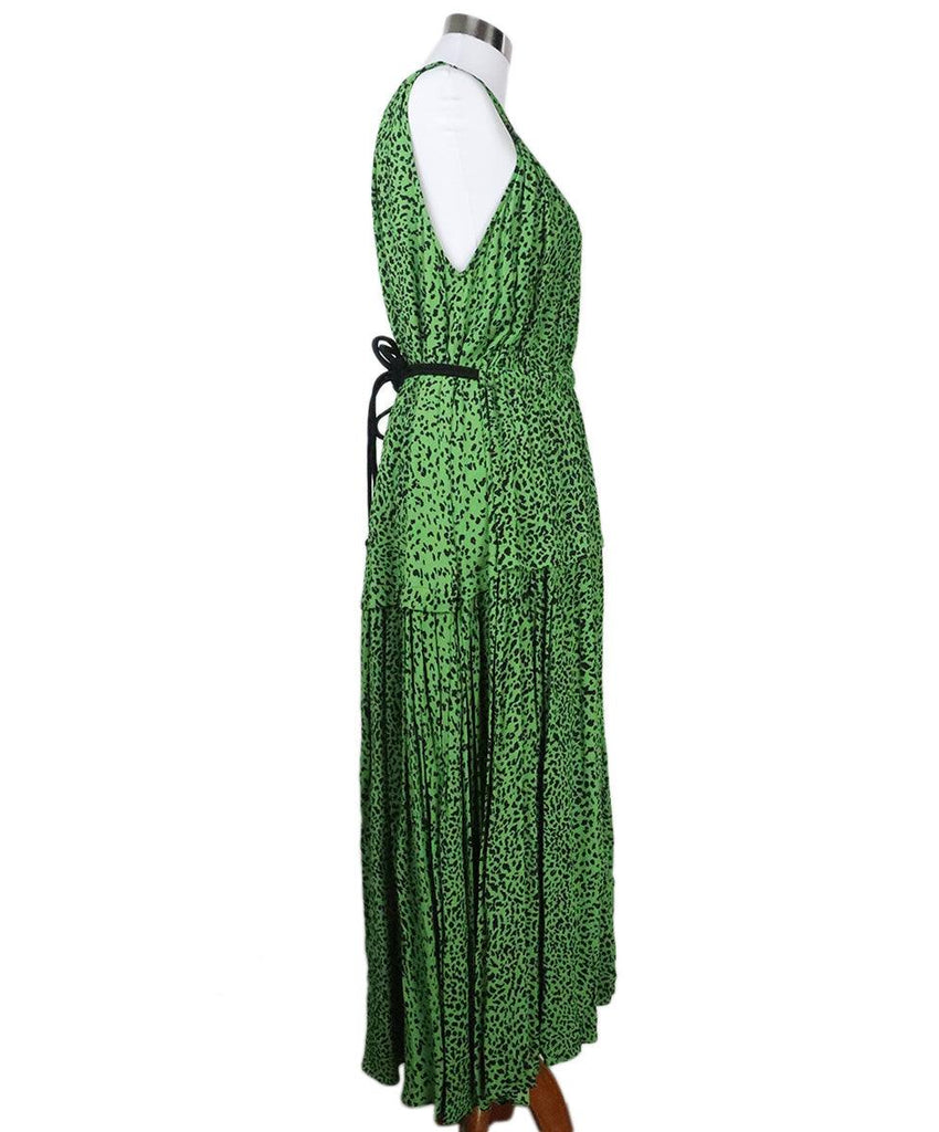 Proenza Schouler Green & Black Leopard Print Dress sz 8 - Michael's Consignment NYC