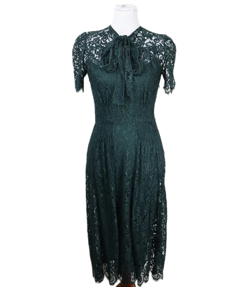 Ralph Lauren Green Lace With Slip Dress sz 4 Ralph Lauren Green Lace With Slip Dress sz 4