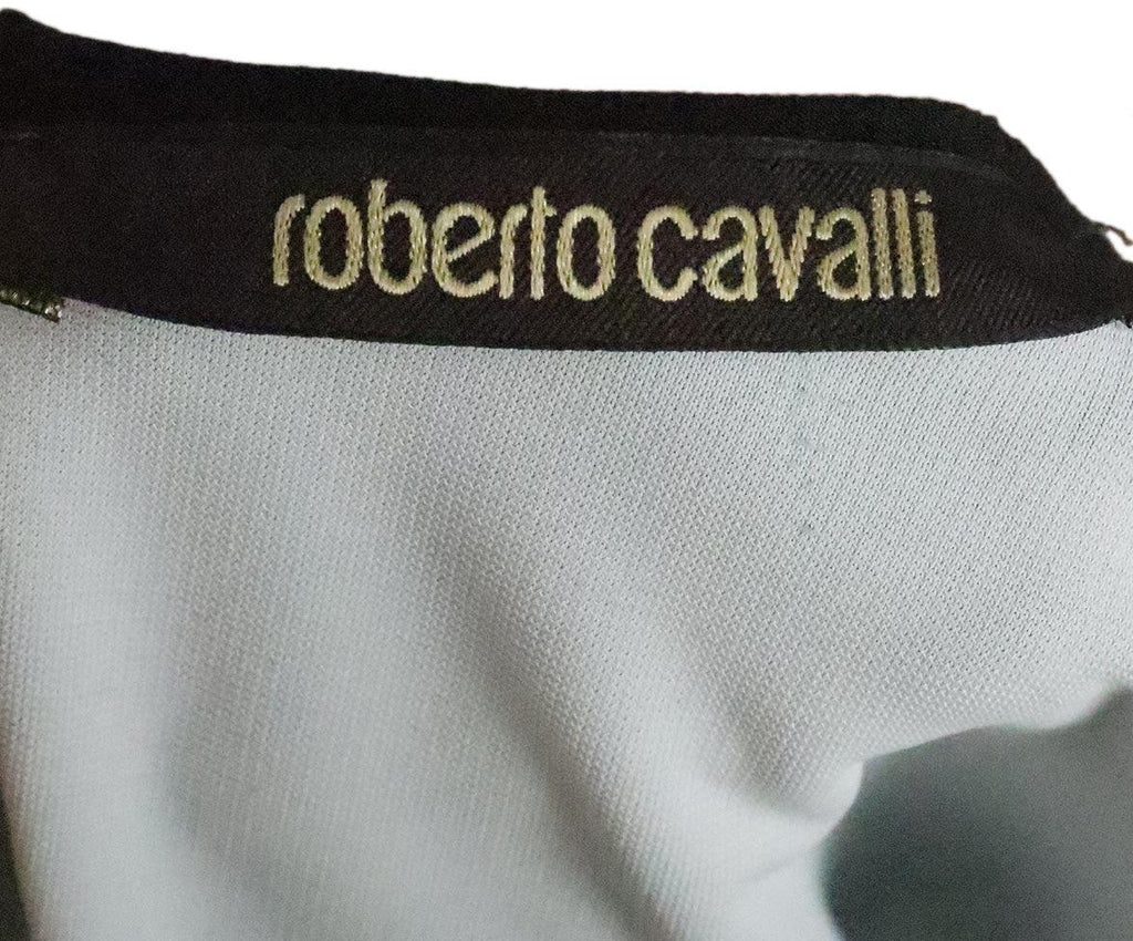 Roberto Cavalli Black & Navy Floral Dress sz 6 - Michael's Consignment NYC
