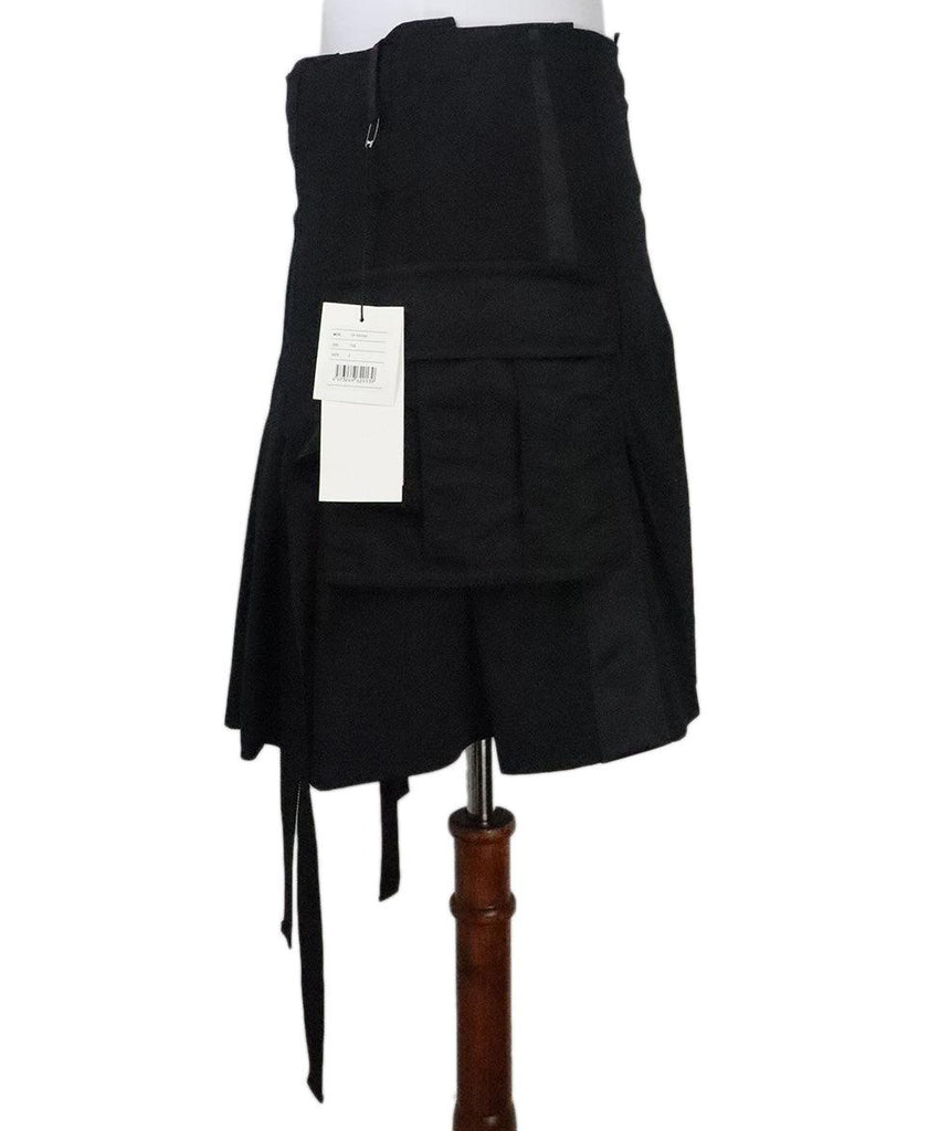 Sacai Black Wool Pleated Skirt 1