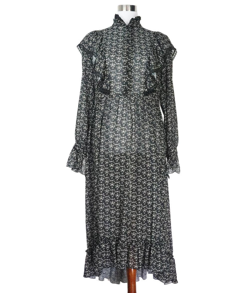 See By Chloe Black & Beige Print Dress sz 6 - Michael's Consignment NYC