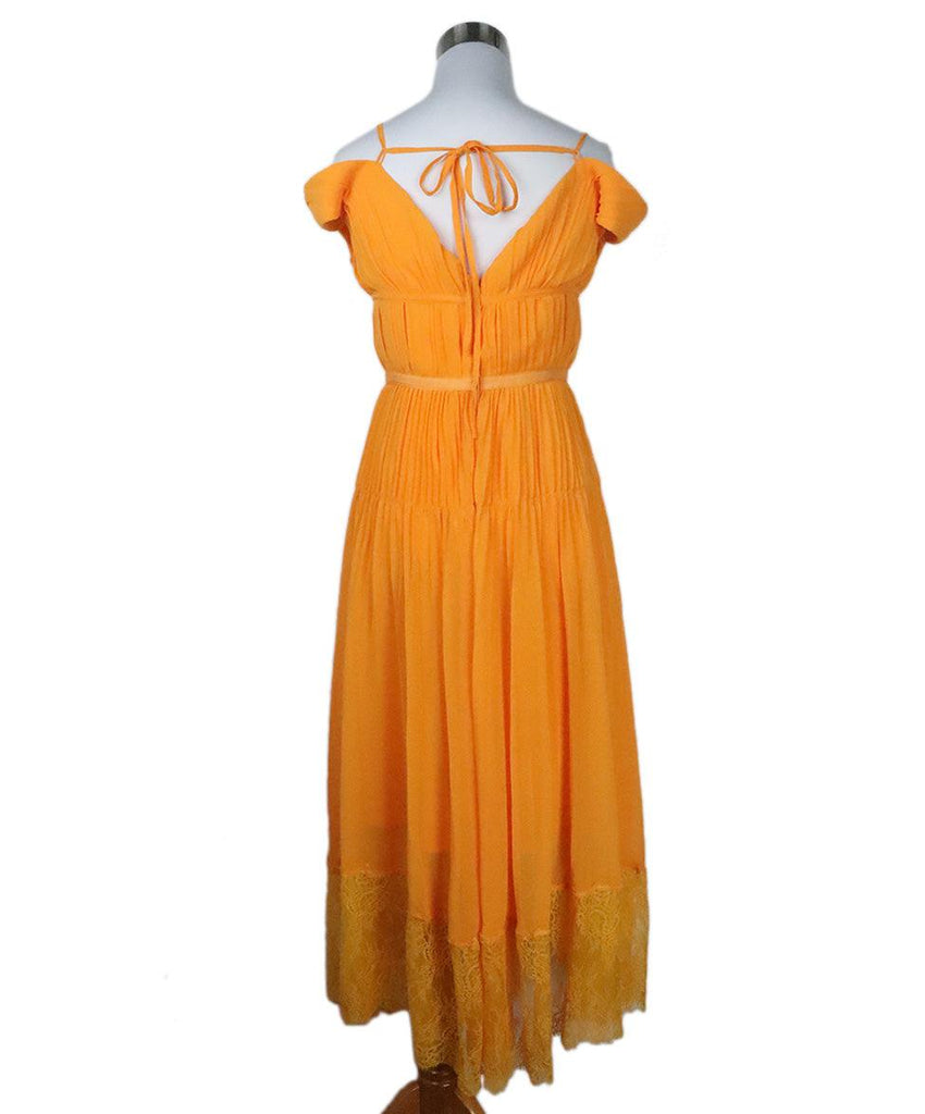 Self-portrait Orange Pleated Dress sz 4 - Michael's Consignment NYC