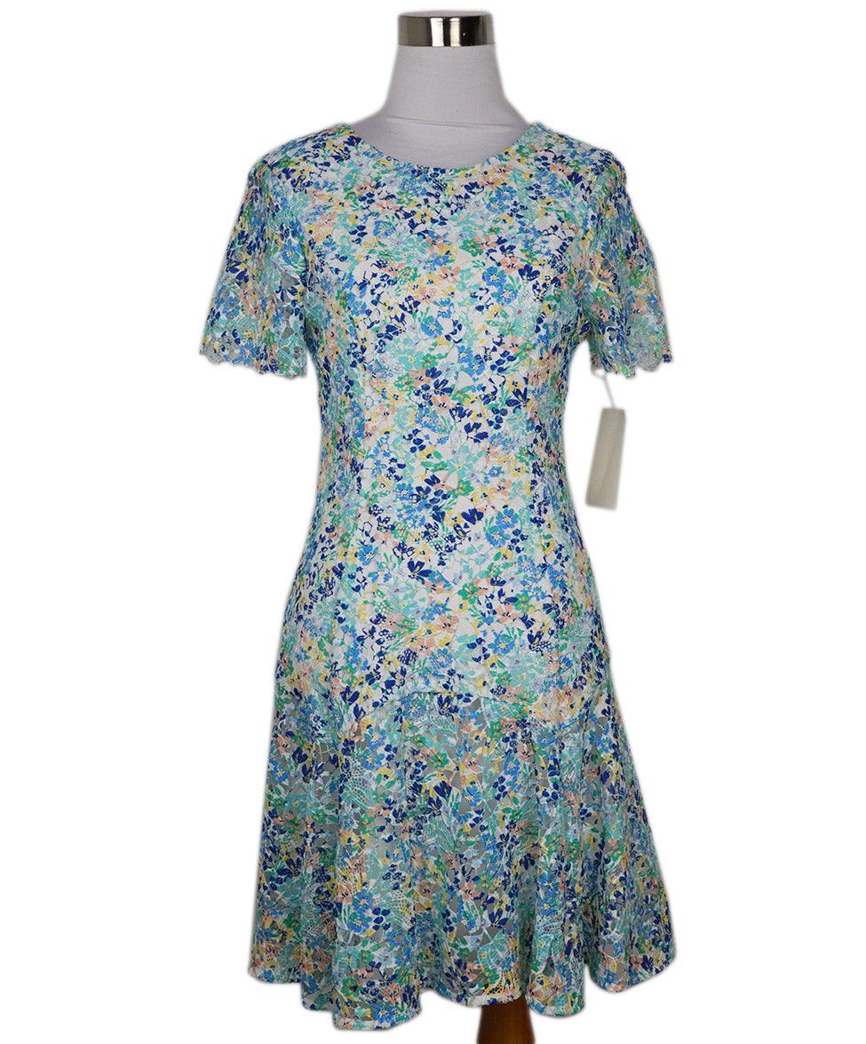 Shoshanna Green Peach & Yellow Lace Dress sz 2 Shoshanna Green Peach & Yellow Lace Dress sz 2