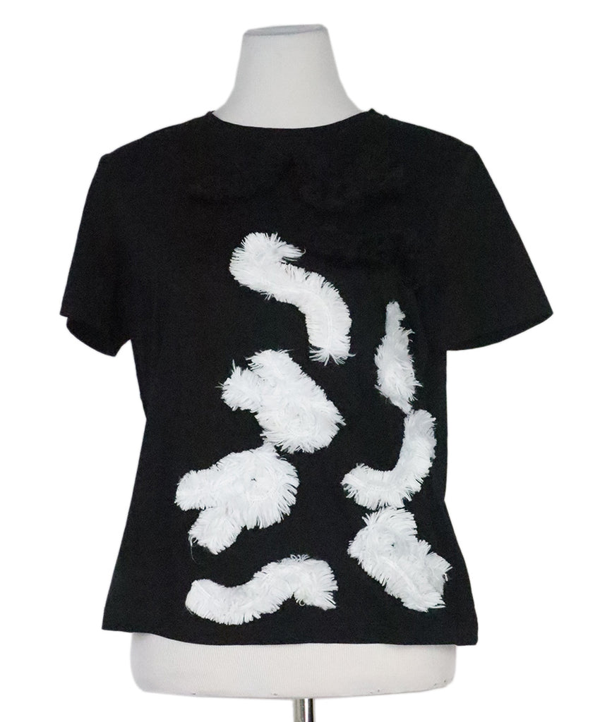 Sonia Rykiel Black & White Applique T-Shirt 