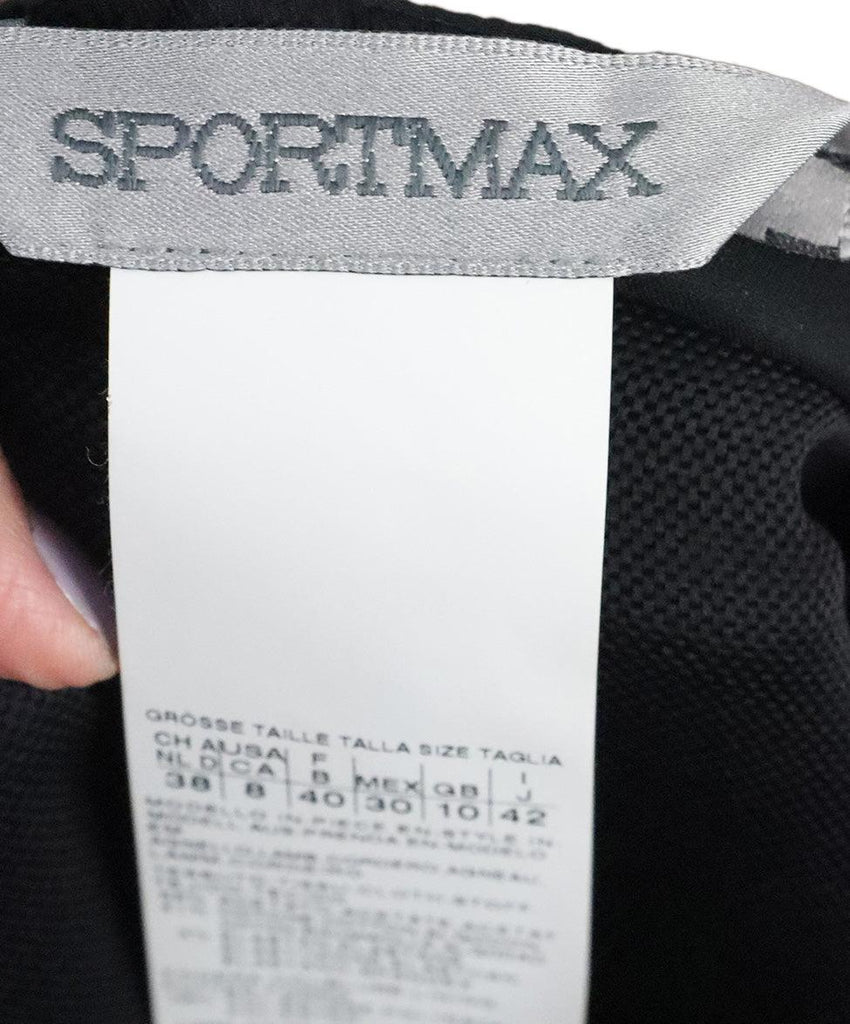 Sportmax Black Cotton & Leather Zipper sz 8 - Michael's Consignment NYC