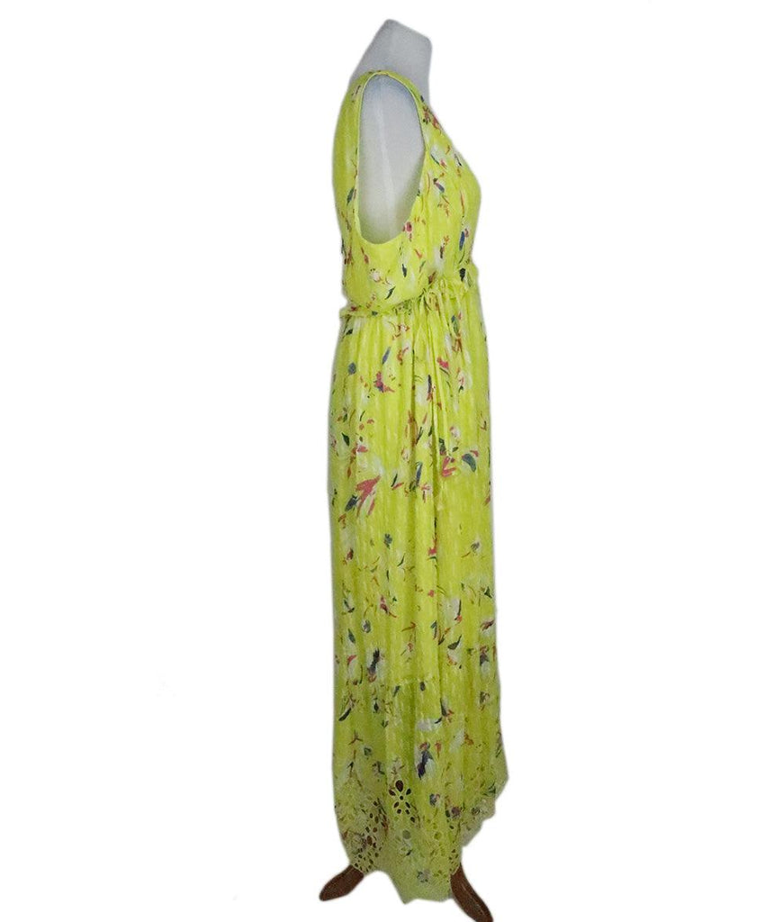 Tanya Taylor Yellow Floral Print Dress sz 14 - Michael's Consignment NYC