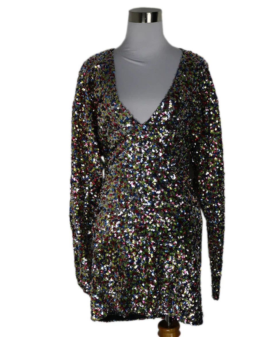 Pink / 0 The Attico Sequin Long Sleeve Dress sz 0