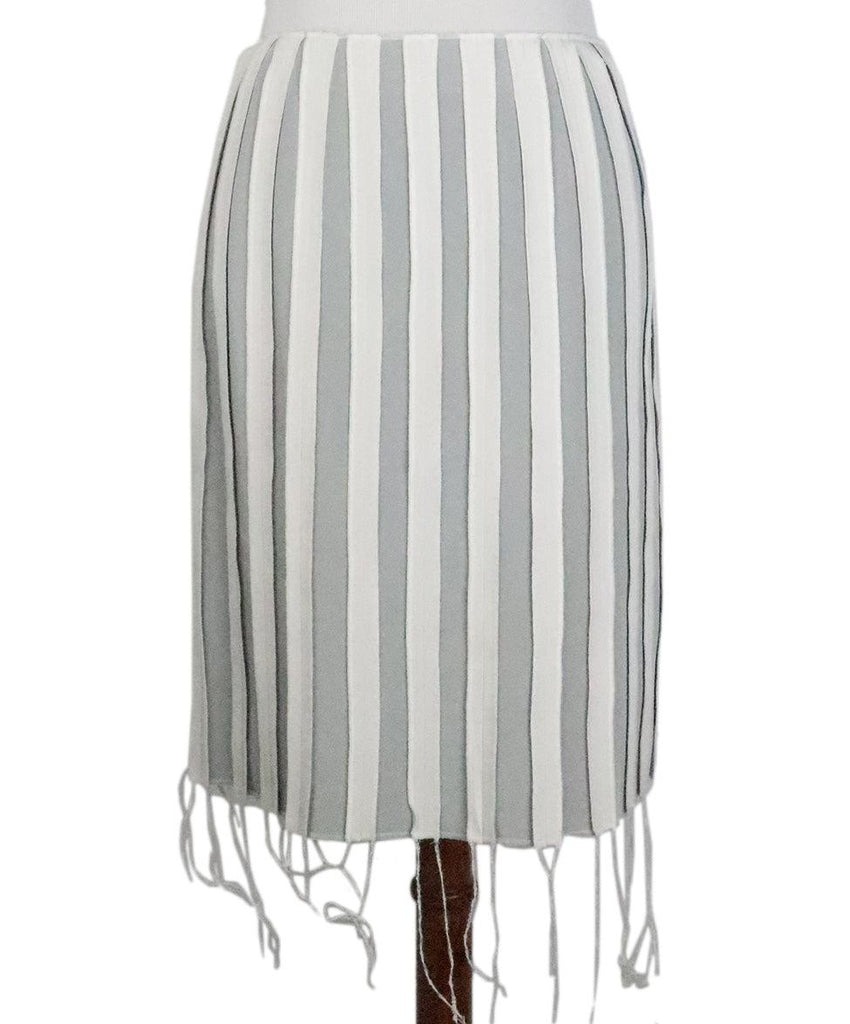 Thom Browne Grey & White Striped Skirt 