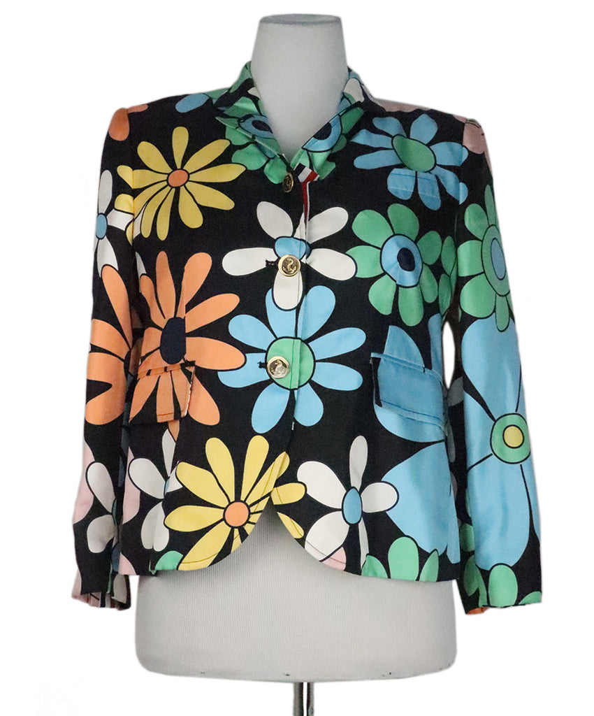 Thom Browne Multicolor Floral Print Jacket 